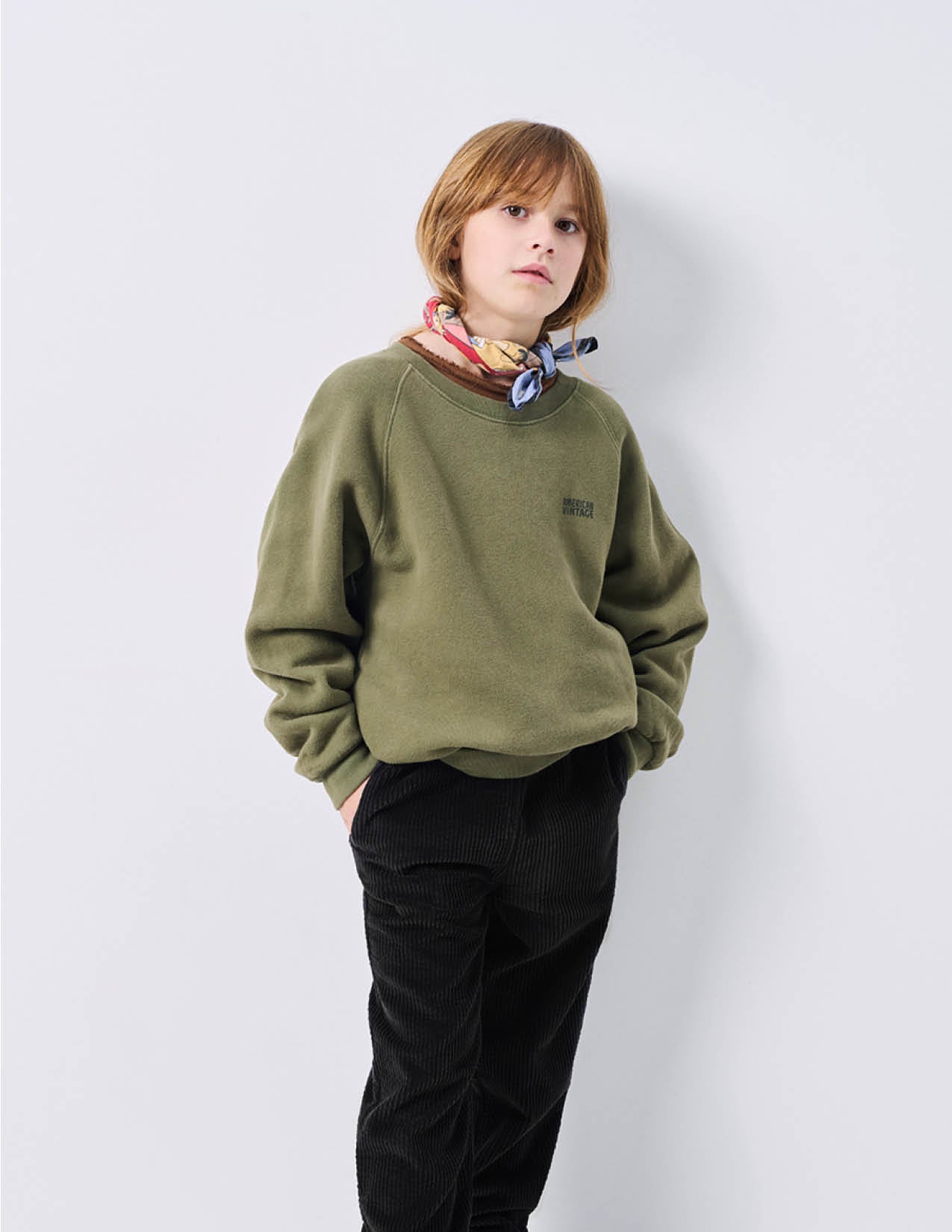 Sweater Izubird in khaki vintage