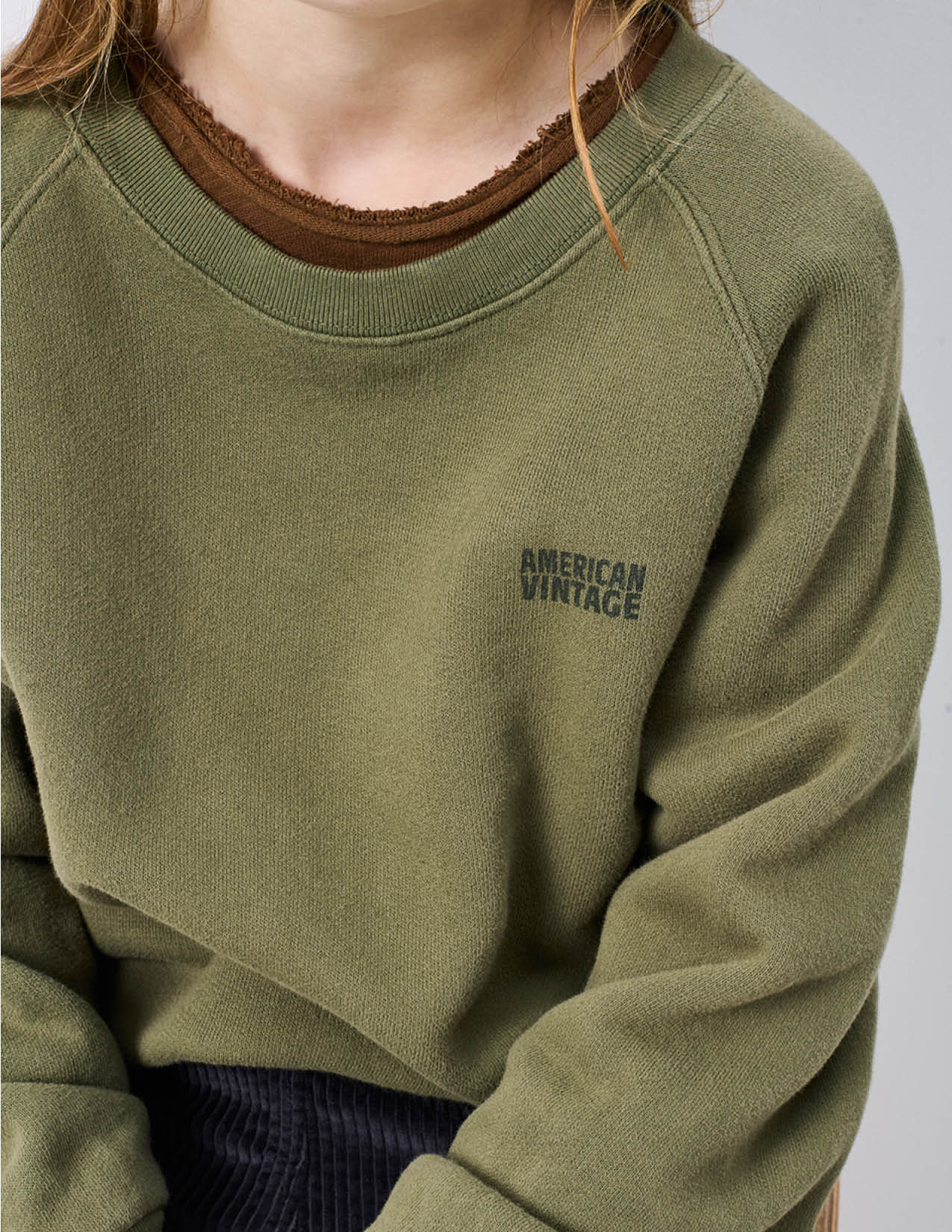 Sweater Izubird in khaki vintage