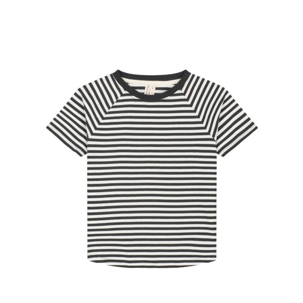 Short-sleeved T-Shirt in nearly black/off white