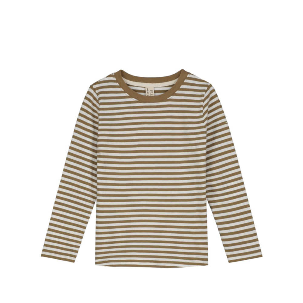 Long-sleeved T-Shirt in peanut/off-white