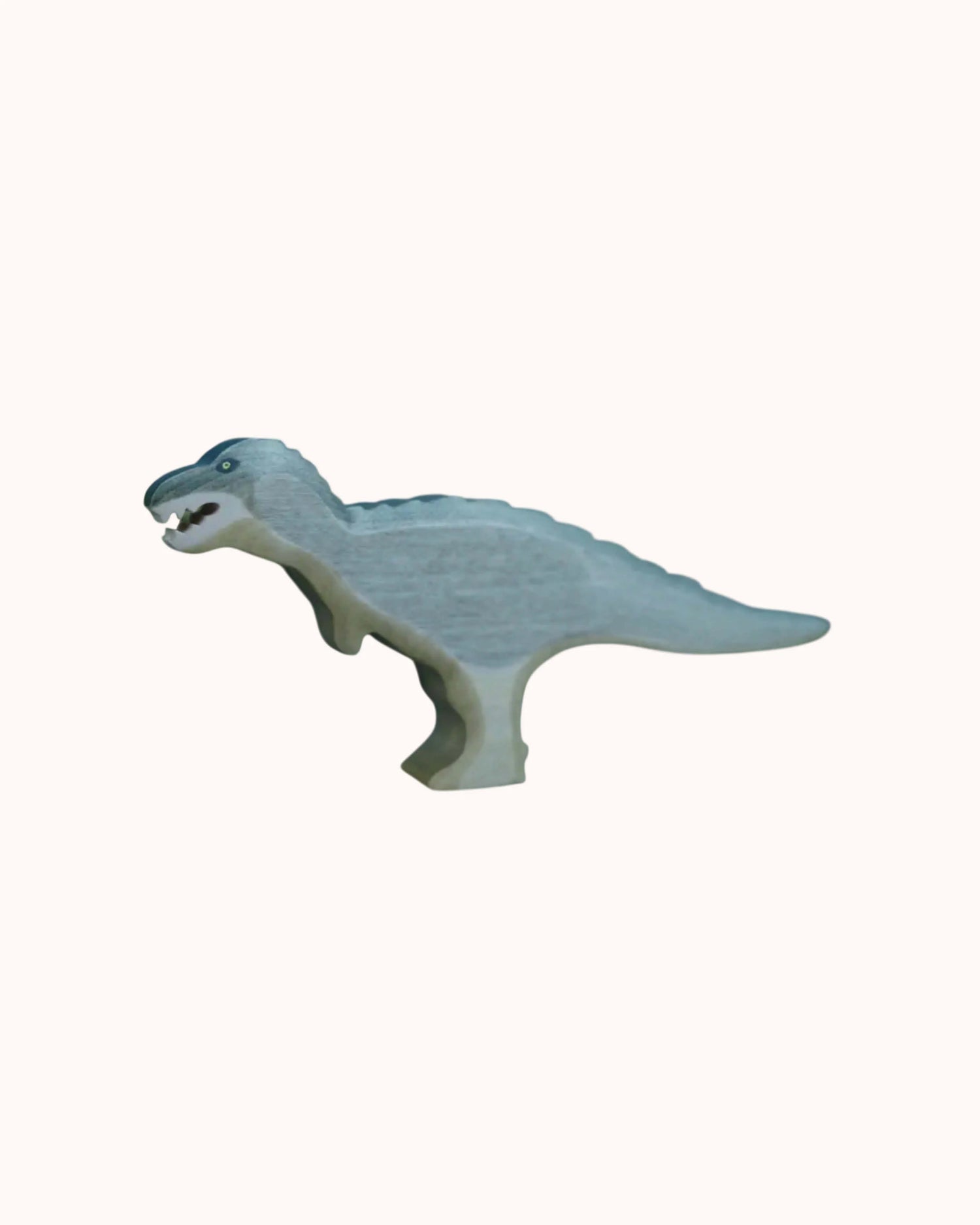Holzfigur blauer Tyrannosaurus Rex