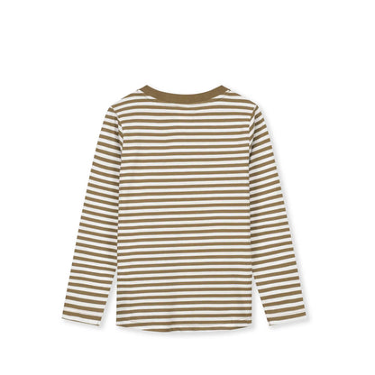 Long-sleeved T-Shirt in woody/cream
