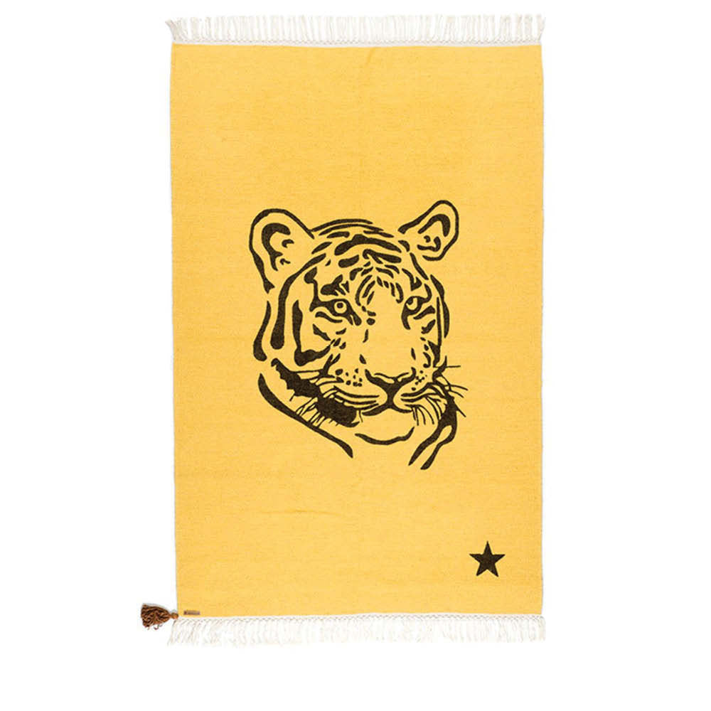 Baumwollteppich Gypsy Tiger in gelb