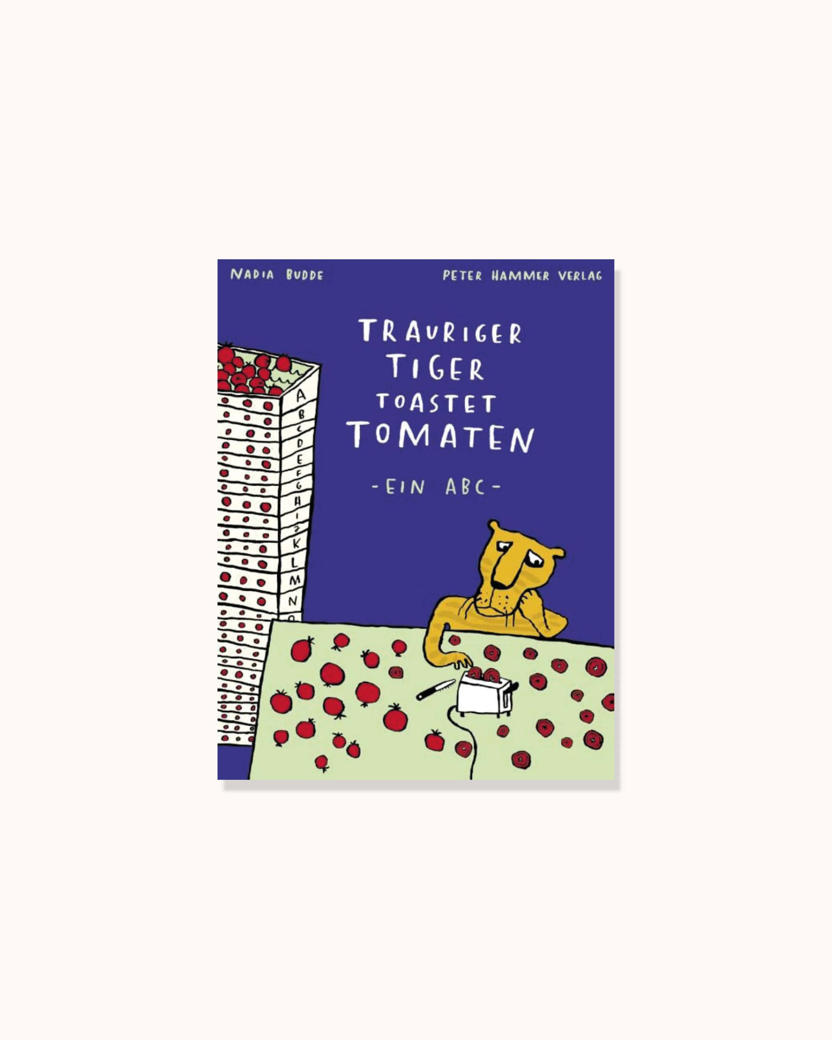 Trauriger Tiger toastet Tomaten