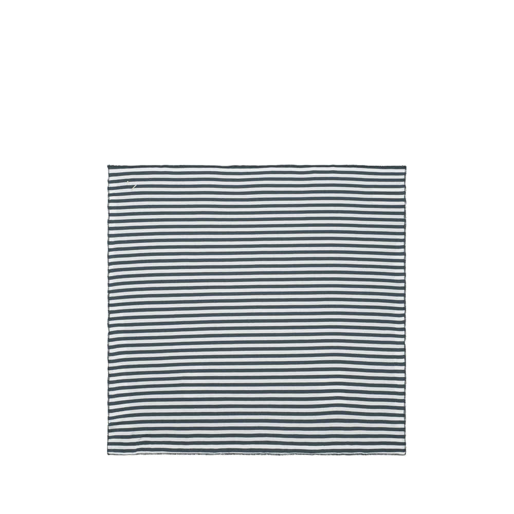 écharpe en bleu gris/blanc cassé