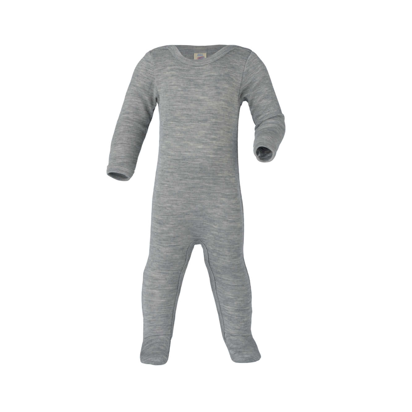 Onesie aus Wolle/Seide in gray melange