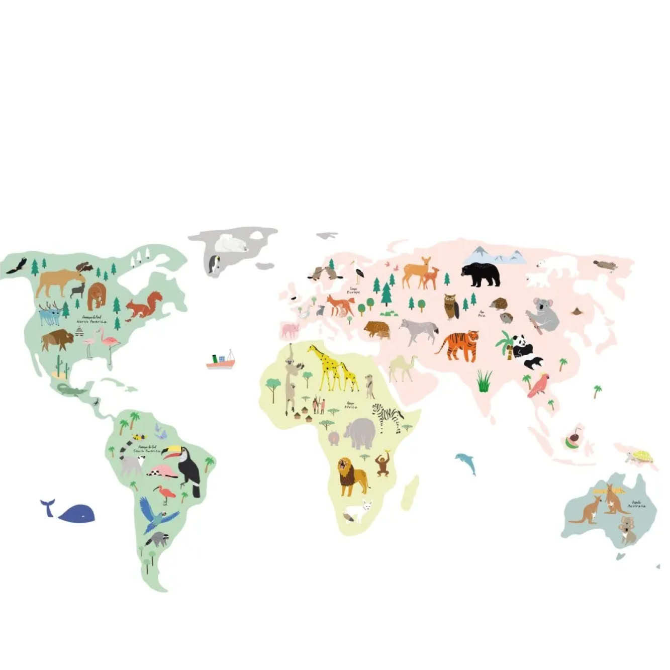 Giant Wall Sticker World Map