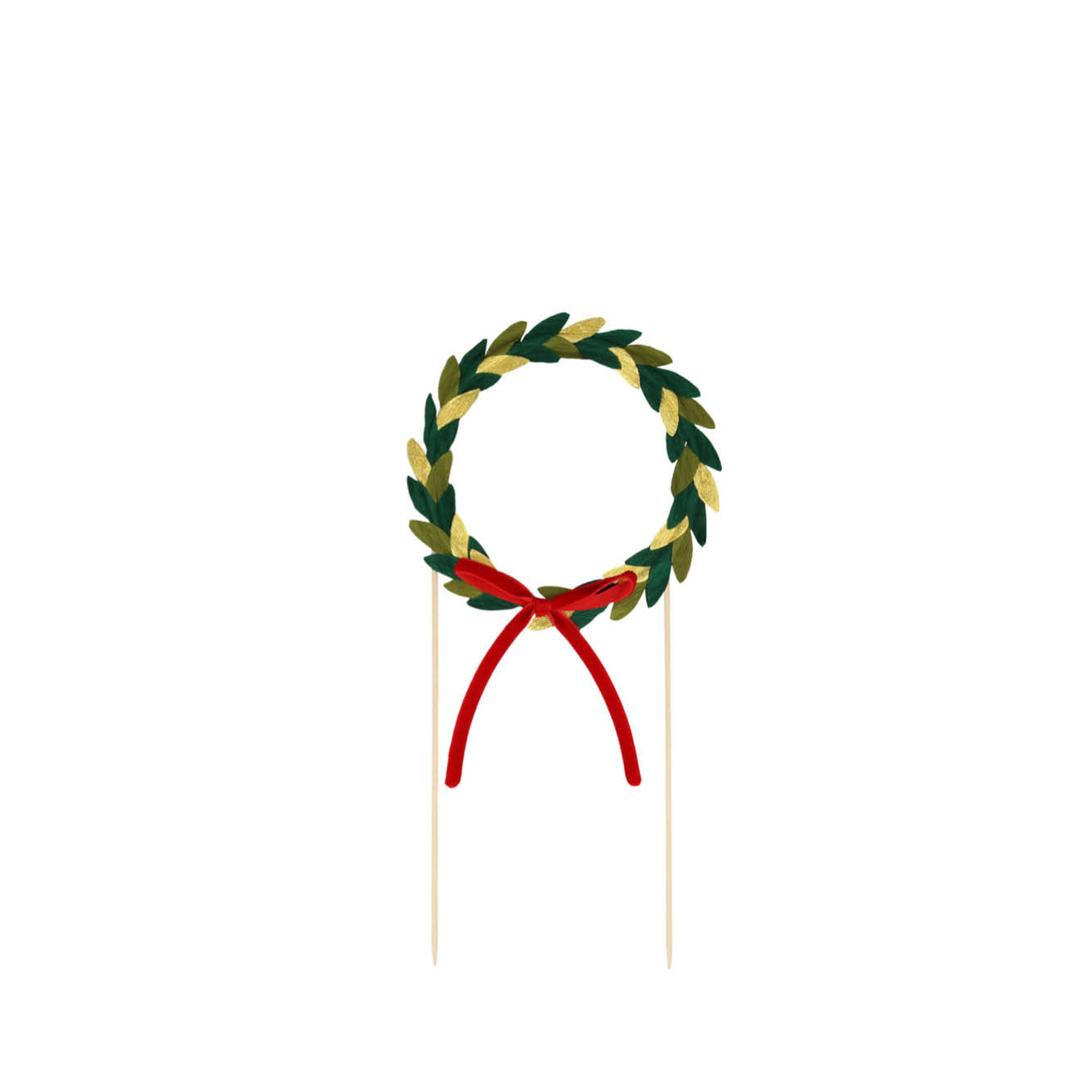Décoration de gâteau en forme de couronne de Noël