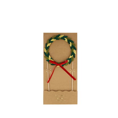 Décoration de gâteau en forme de couronne de Noël