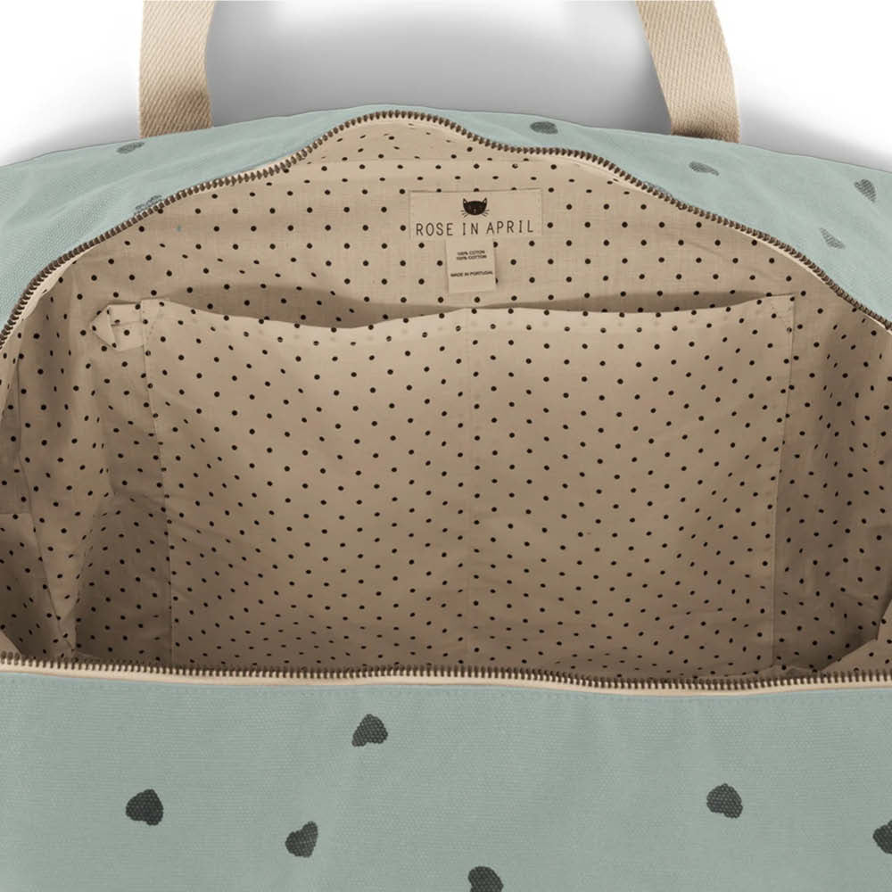 Diaper Bag &amp; Weekender in blue spray