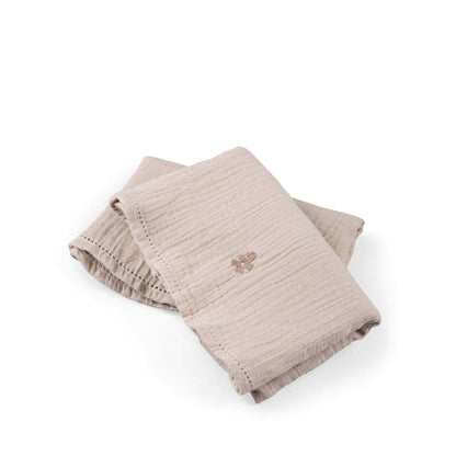 Musselin Wickelunterlagen Set in seabreeze beige