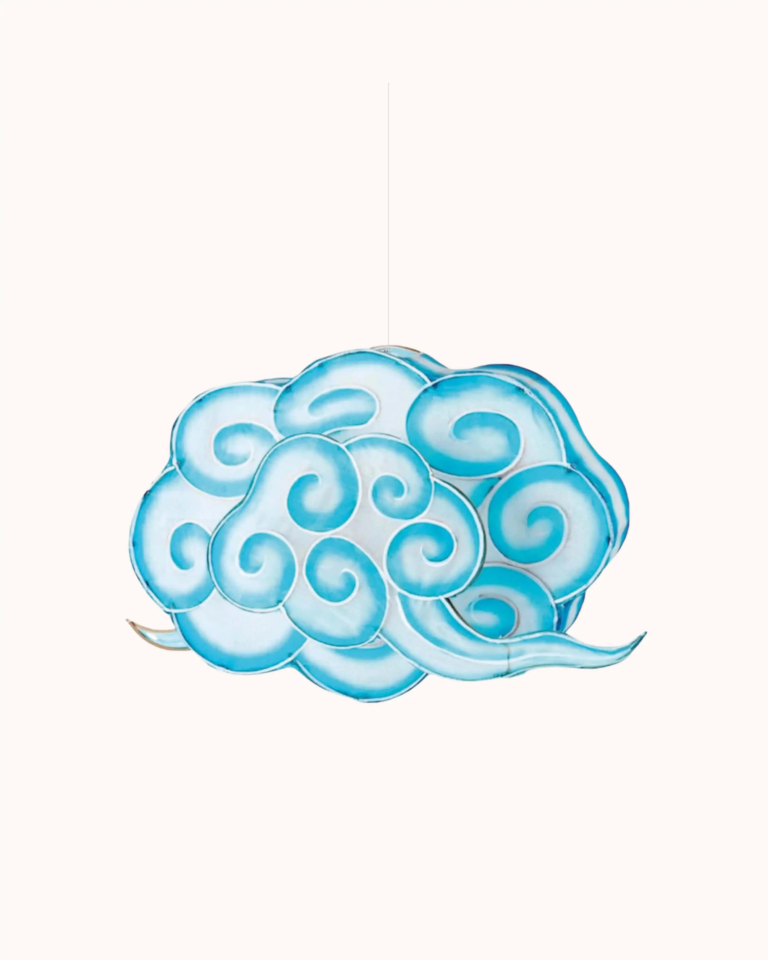 Wolkenlampe in blau