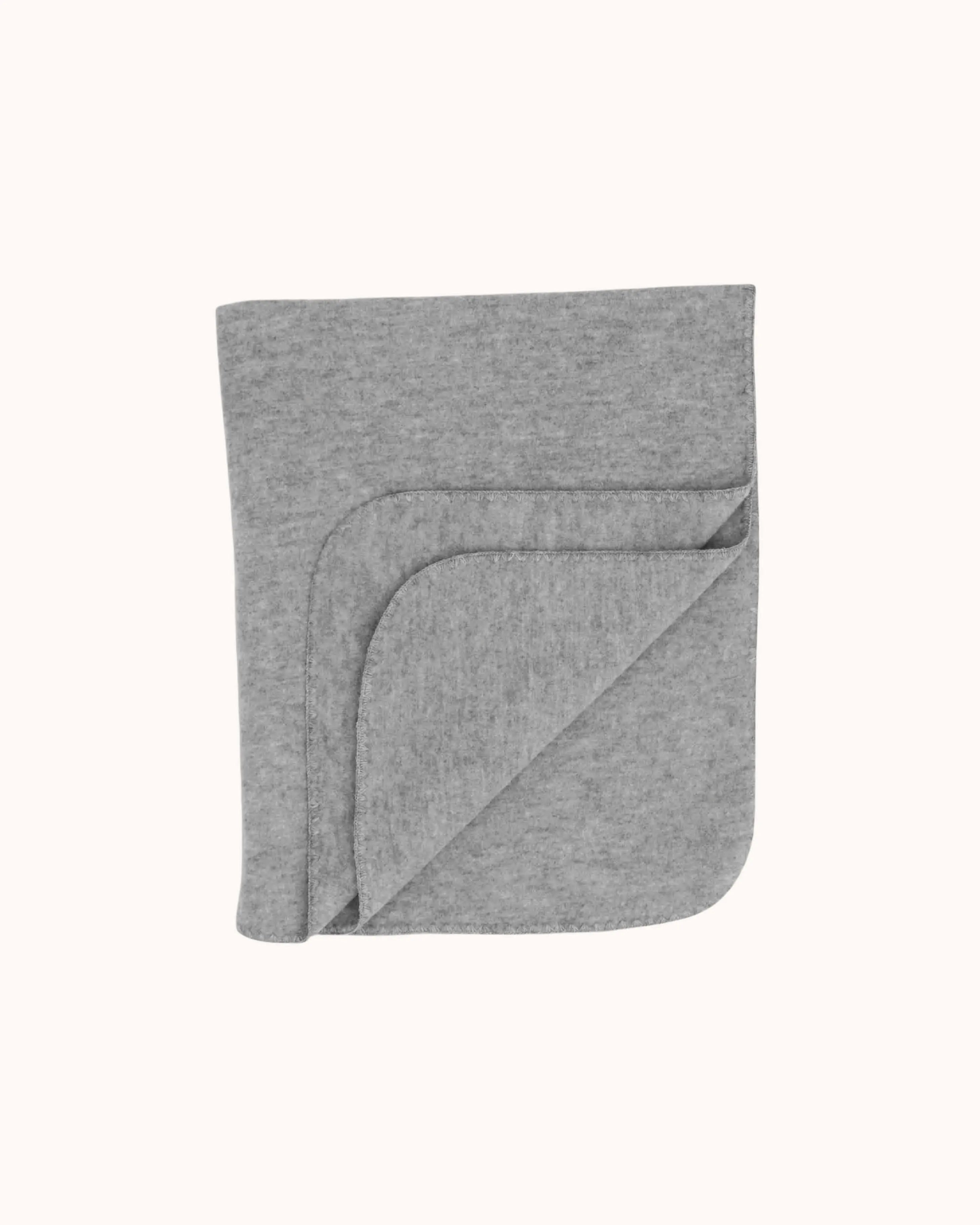 Babydecke aus Wolle in gray melange