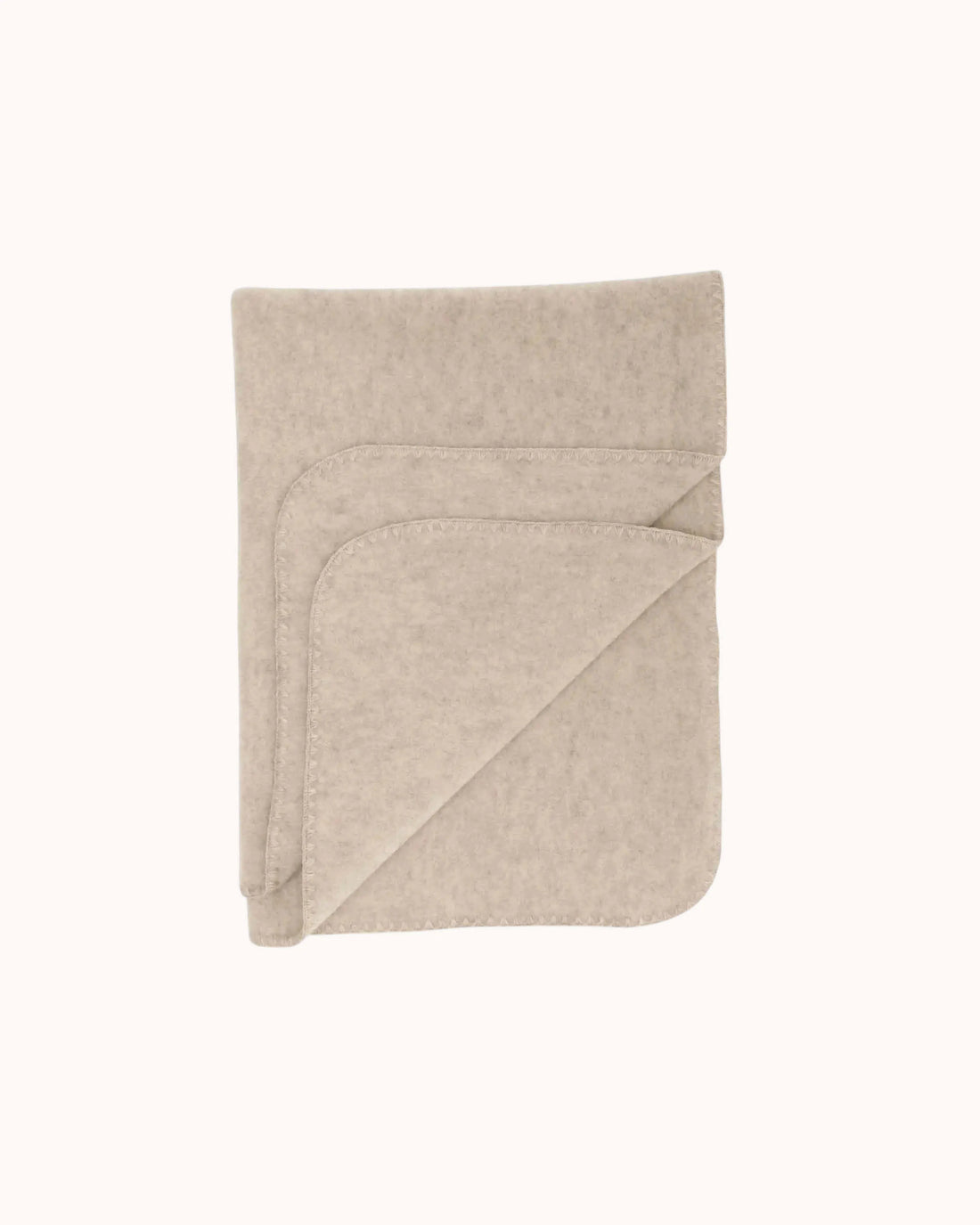 Babydecke aus Wolle in sand melange