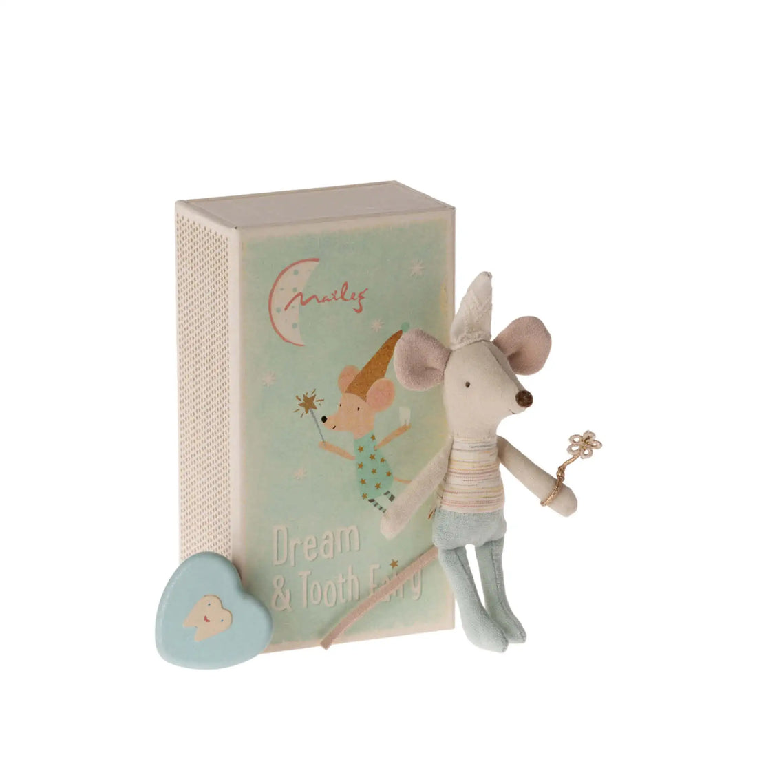 Little Brother Tooth Fairy Mouse in Matchbox with Tooth Box
