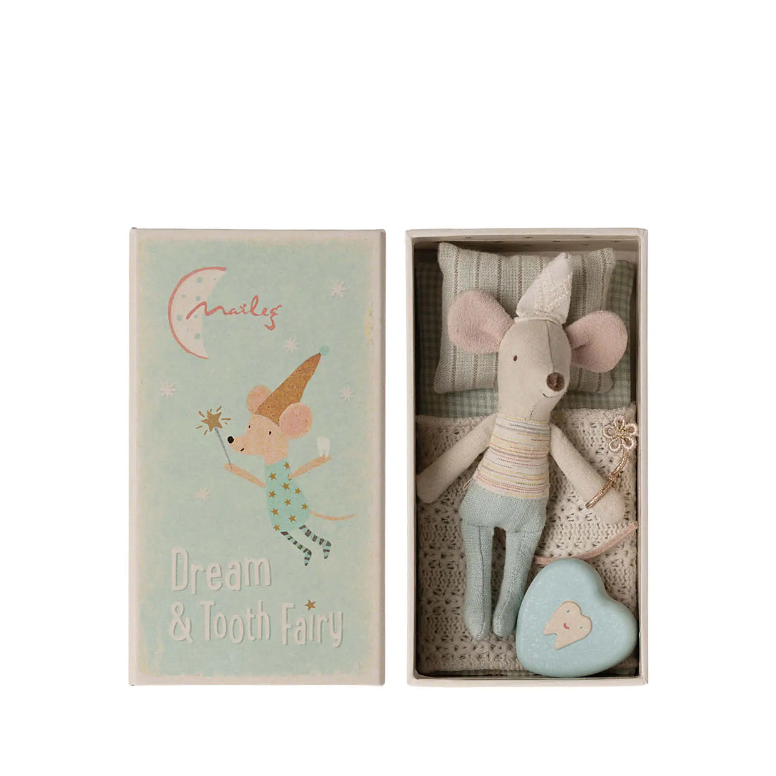 Little Brother Tooth Fairy Mouse in Matchbox with Tooth Box