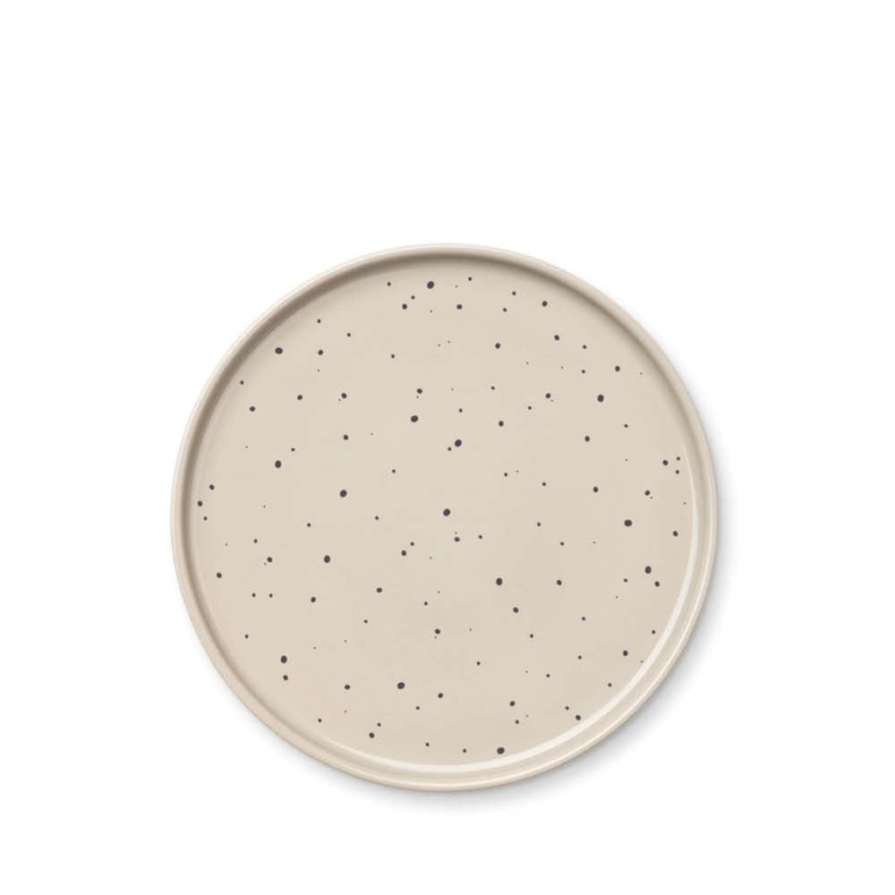 Service de table en porcelaine Camren à pois éclaboussés/brumeux