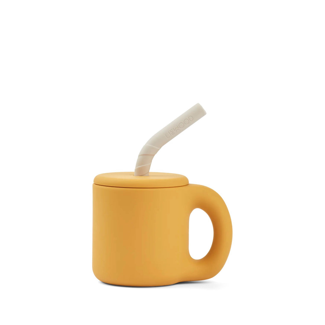 Drinking cup with straw Jenna in sandy/yellow mellow