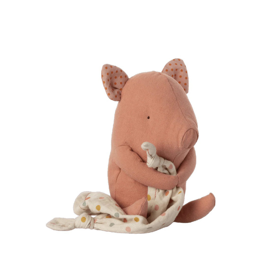 Baby Spieluhr Schwein Schweinchen mit Schnuffeltuch Lullaby Friends aus Leinen und Baumwolle von Maileg bei kinder und konsorten Babyladen