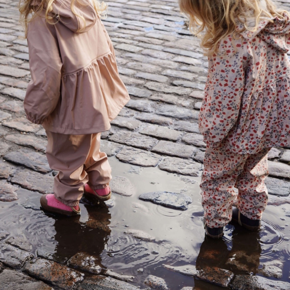 2er Set, Regenjacke und-hose in poppy für Kinder und Kleinkinder von Kongos Sløjd