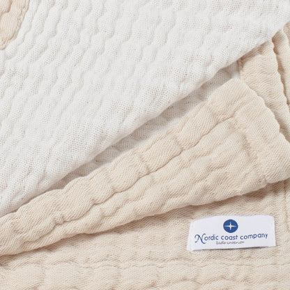 4 in 1 baby muslin blanket in natural white