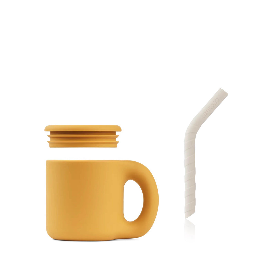 Drinking cup with straw Jenna in sandy/yellow mellow