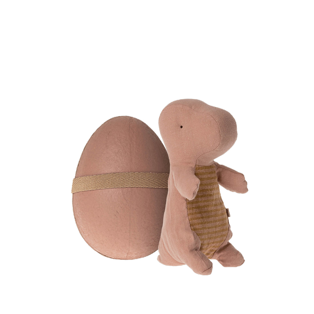 Cuddly toy, small Gantosaurus in an egg in old rose