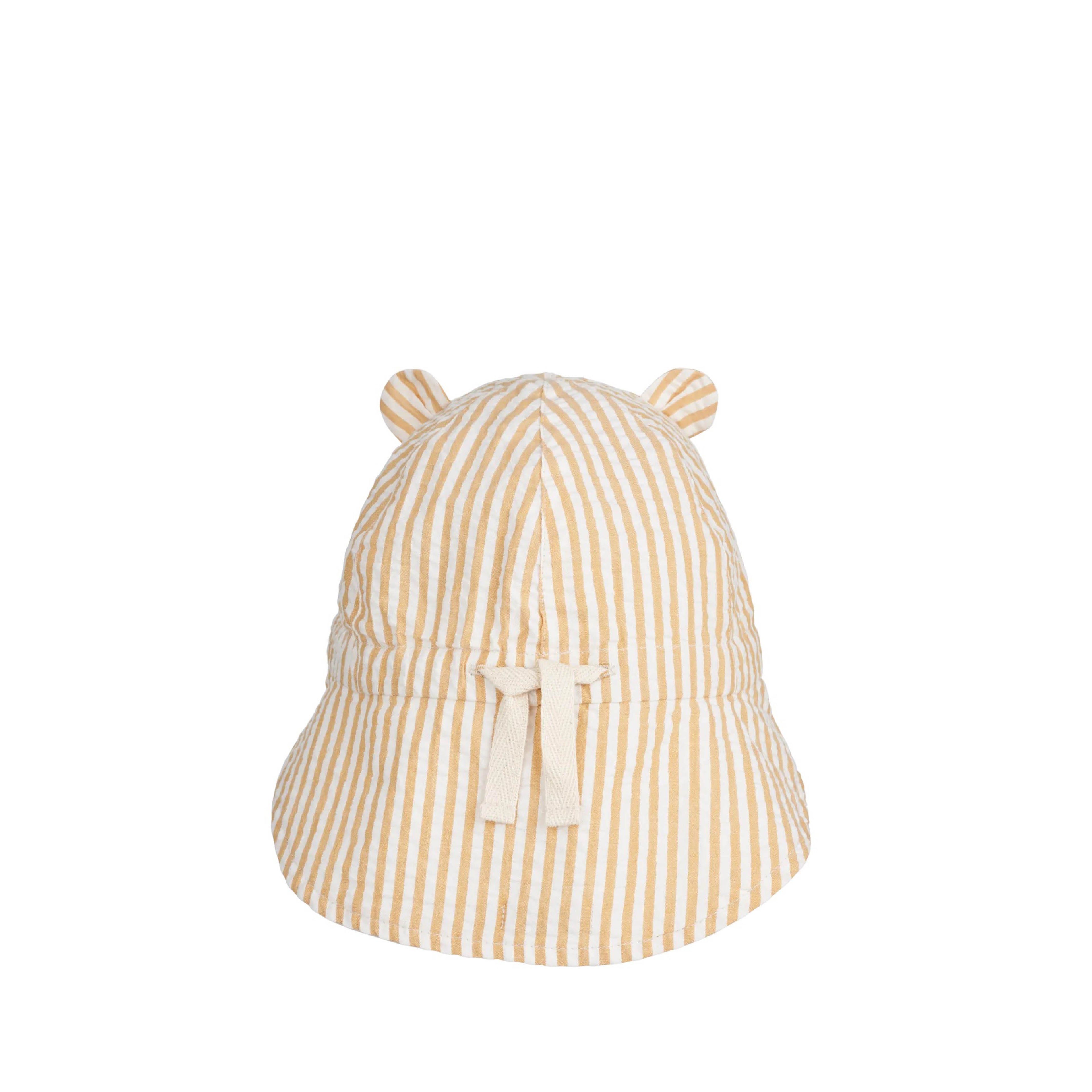 Sun hat Gorm in yellow mellow/creme de la creme striped