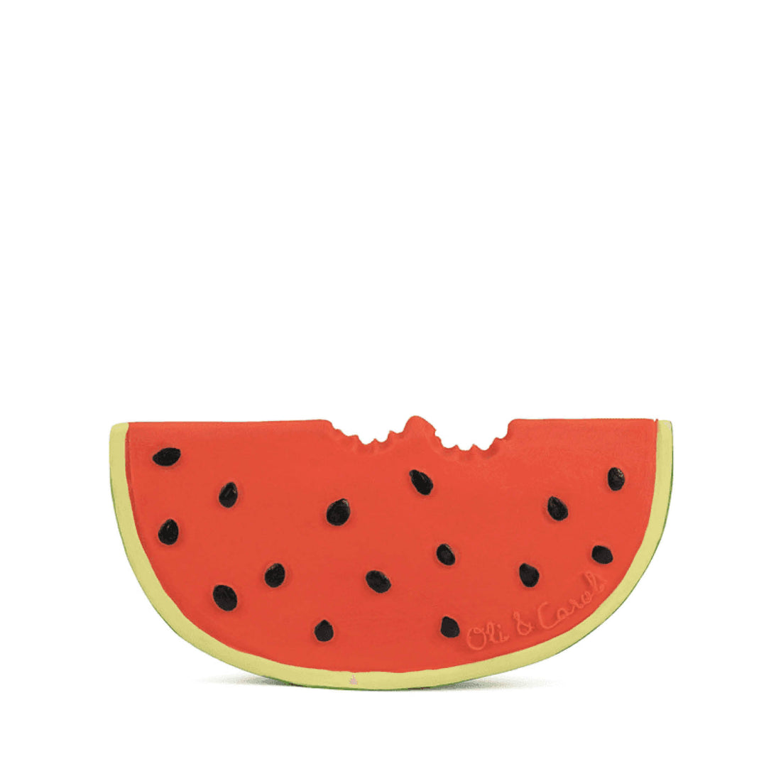 Baby Beißring Teether Oli &amp; Carol Wally die Wassermelone aus Naturkautschuk und von Hand bemalt mit speiseechten Farben - 100% natürlich von Oli und Carol bei kinder und konsorten Düsseldorf