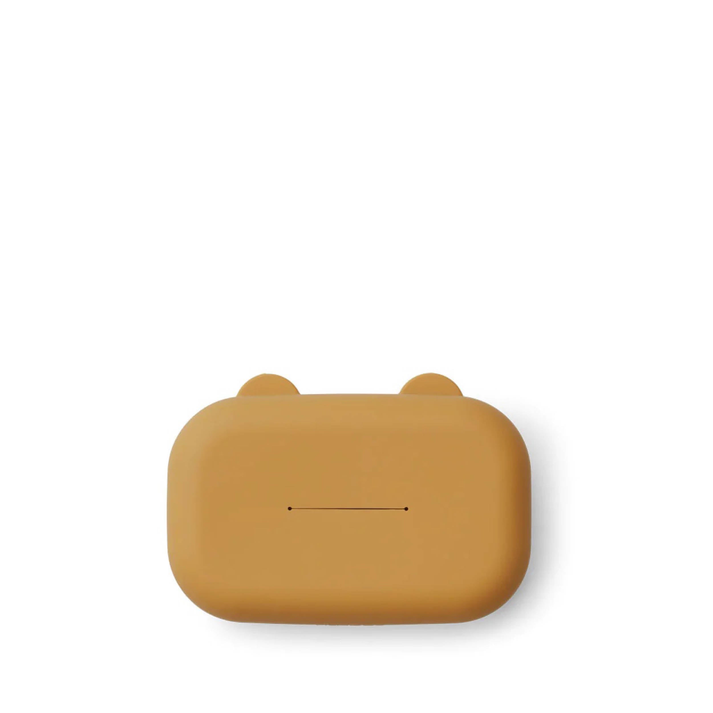 Wickeltisch - Babyzimmer - Feuchttuchbehälter - Behälter für Feuchttücher aus Silikon Emi in golden caramel von Liewood bei kinder und konsorten Babygeschäft
