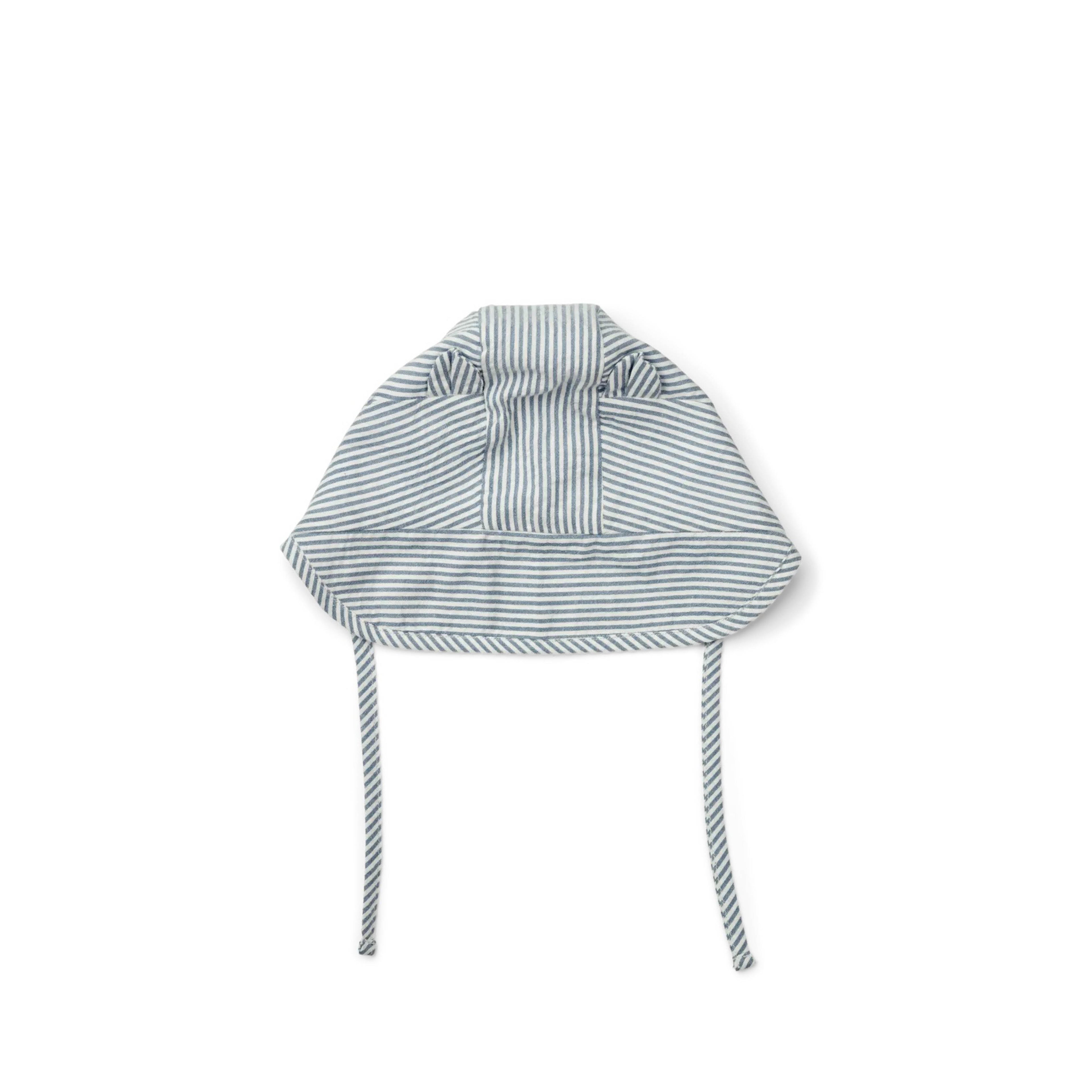 Sun hat Rae in blue wave/creme de la creme striped