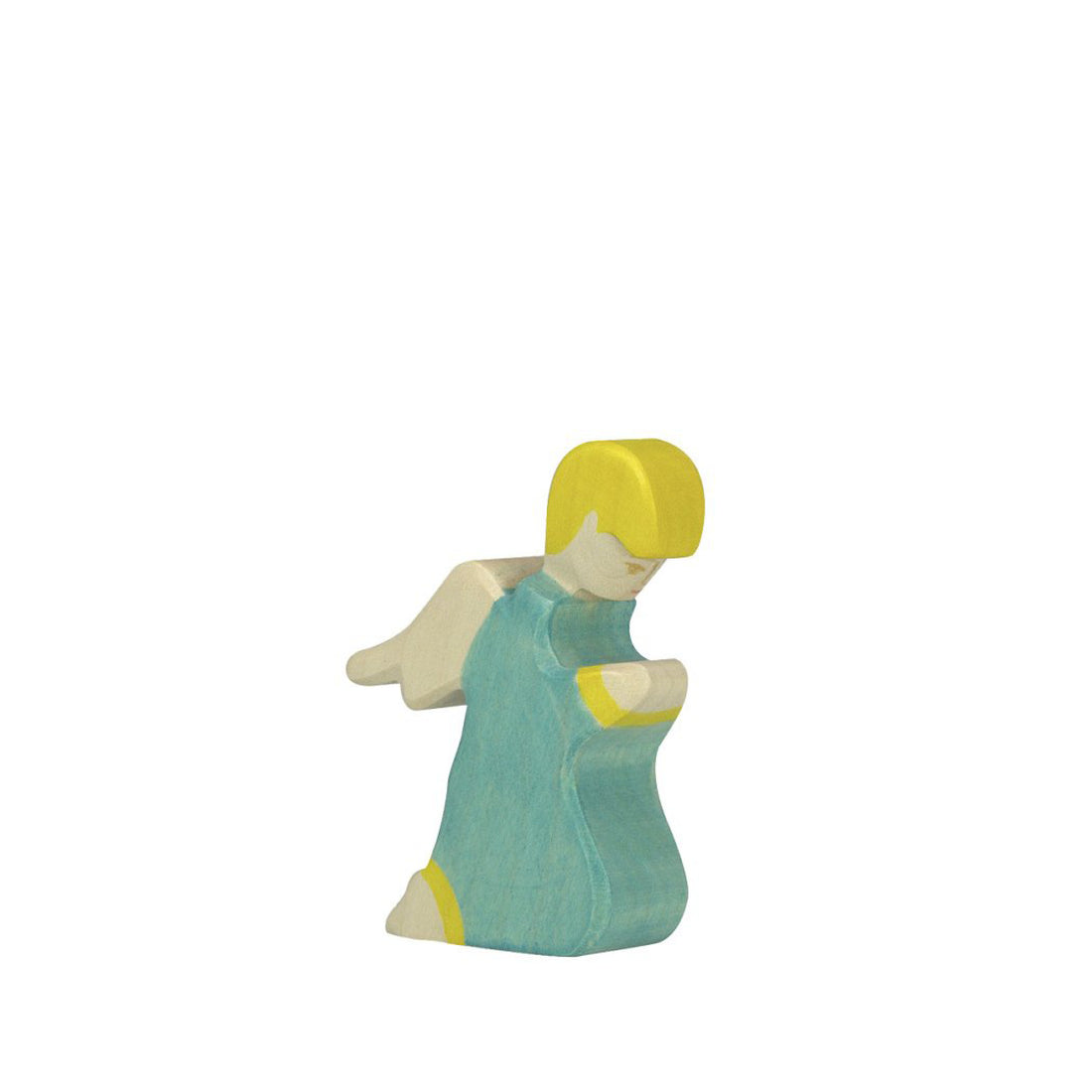 Figurine en bois, ange bleu