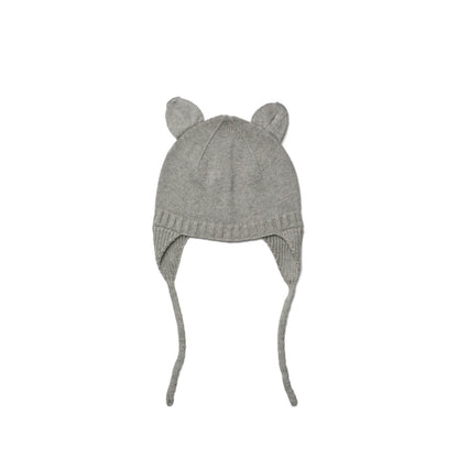 Baby hat Violet in grey melange