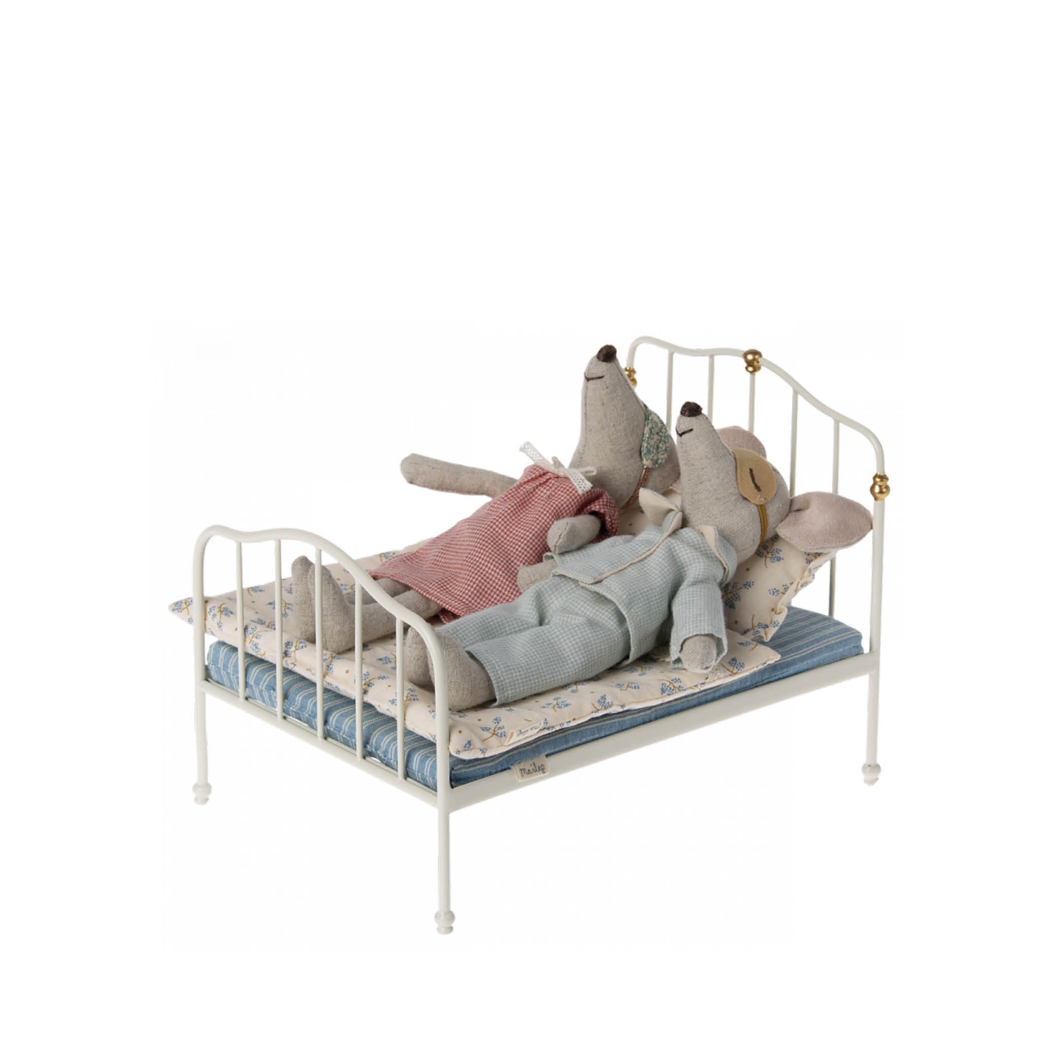 Mice double bed in off-white