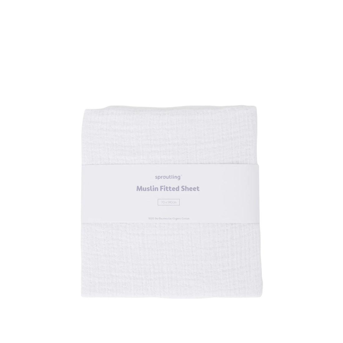 Muslin Fitted Sheet in cloud