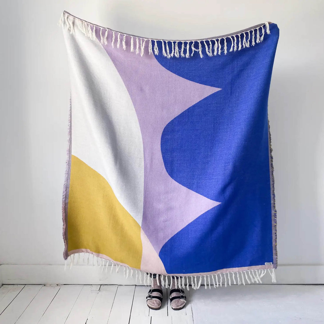 Merino wool throw blanket, Stille Lilac