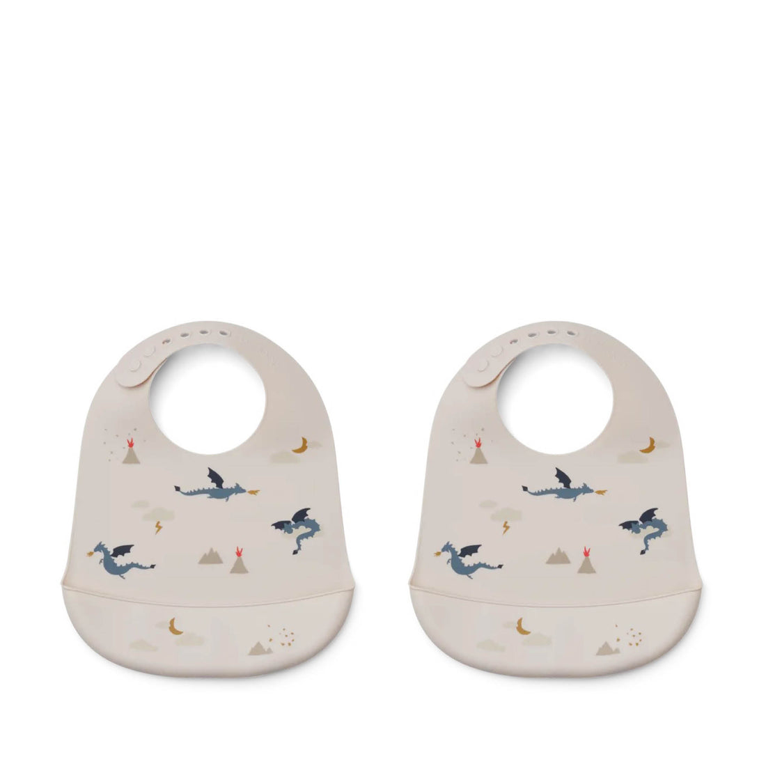 Silikon Lätzchen Set Tilda im little dragon/dark sandy mix