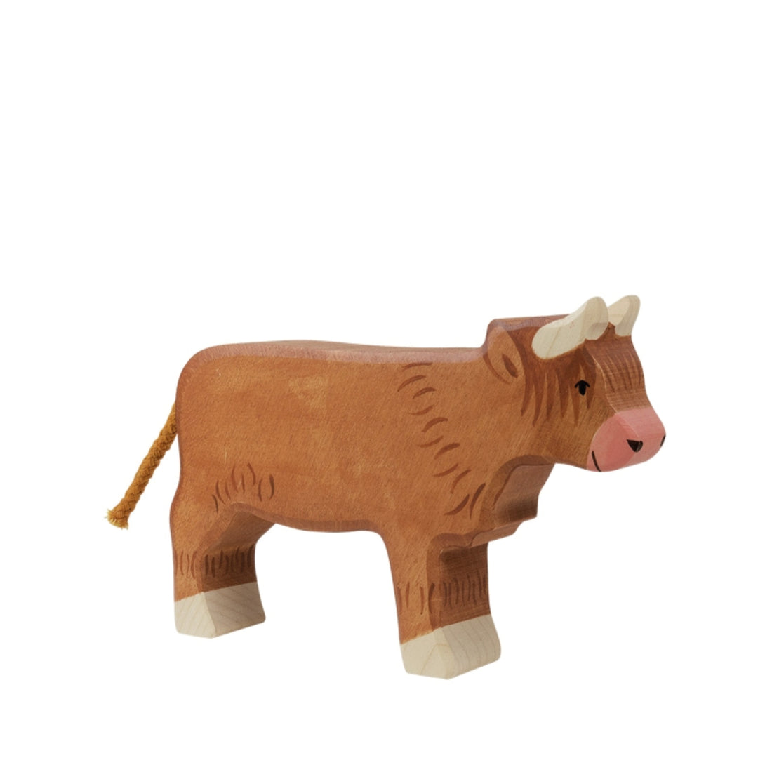 Wooden figure, Scottish highland cattle