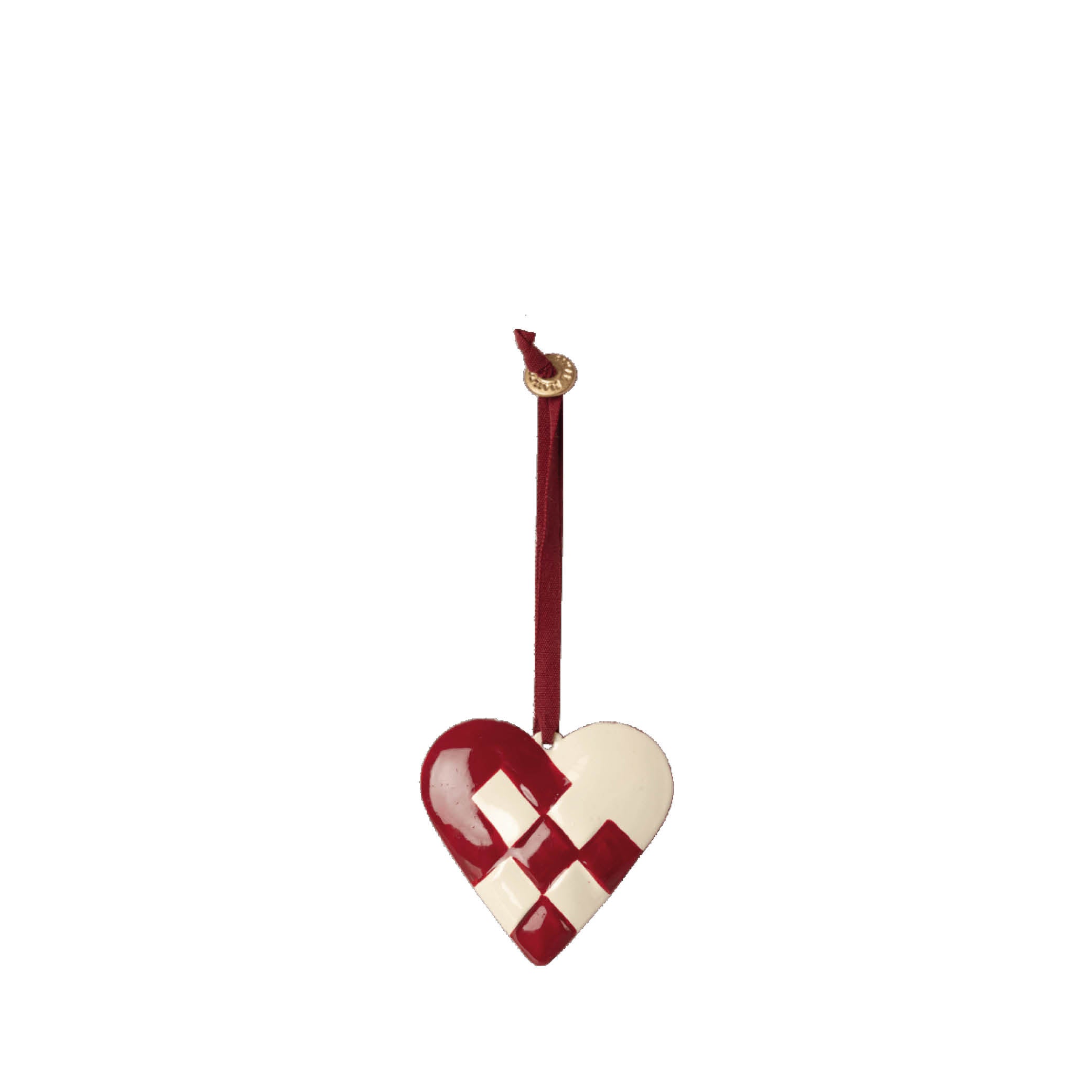 Metallornament, geflochtenes Herz