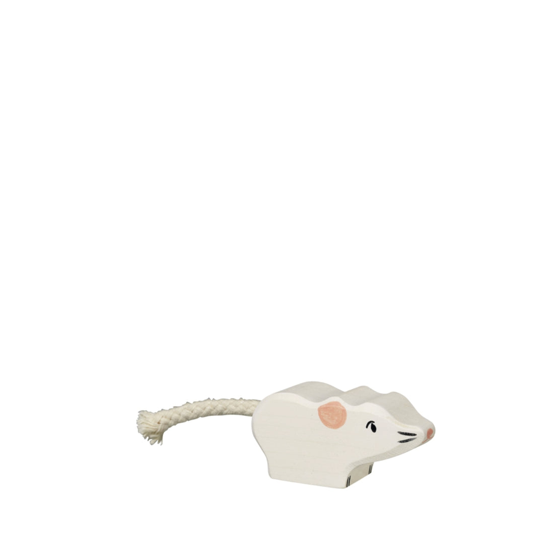 wooden figure, white mouse