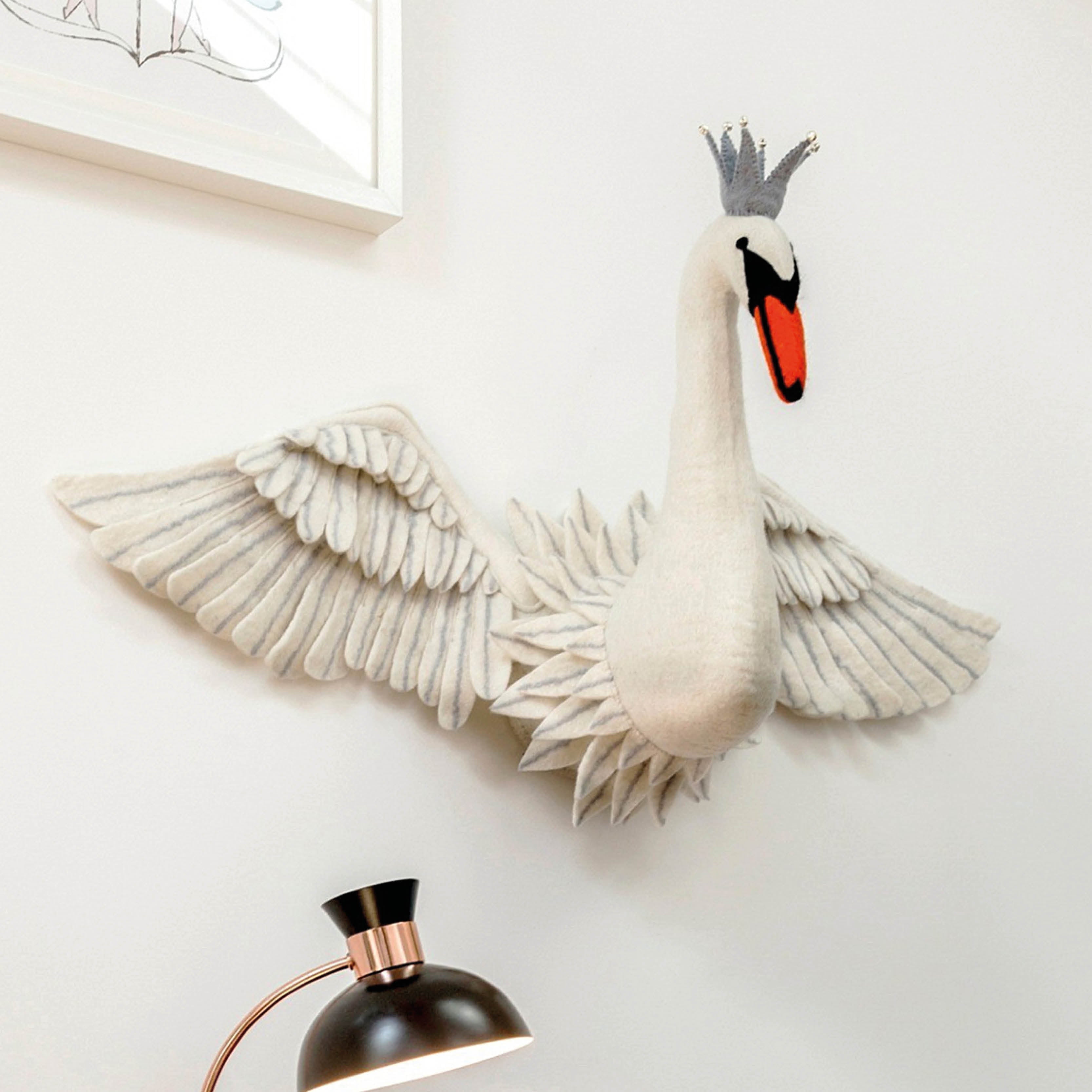 Swan Wall Decoration Odette with Wings