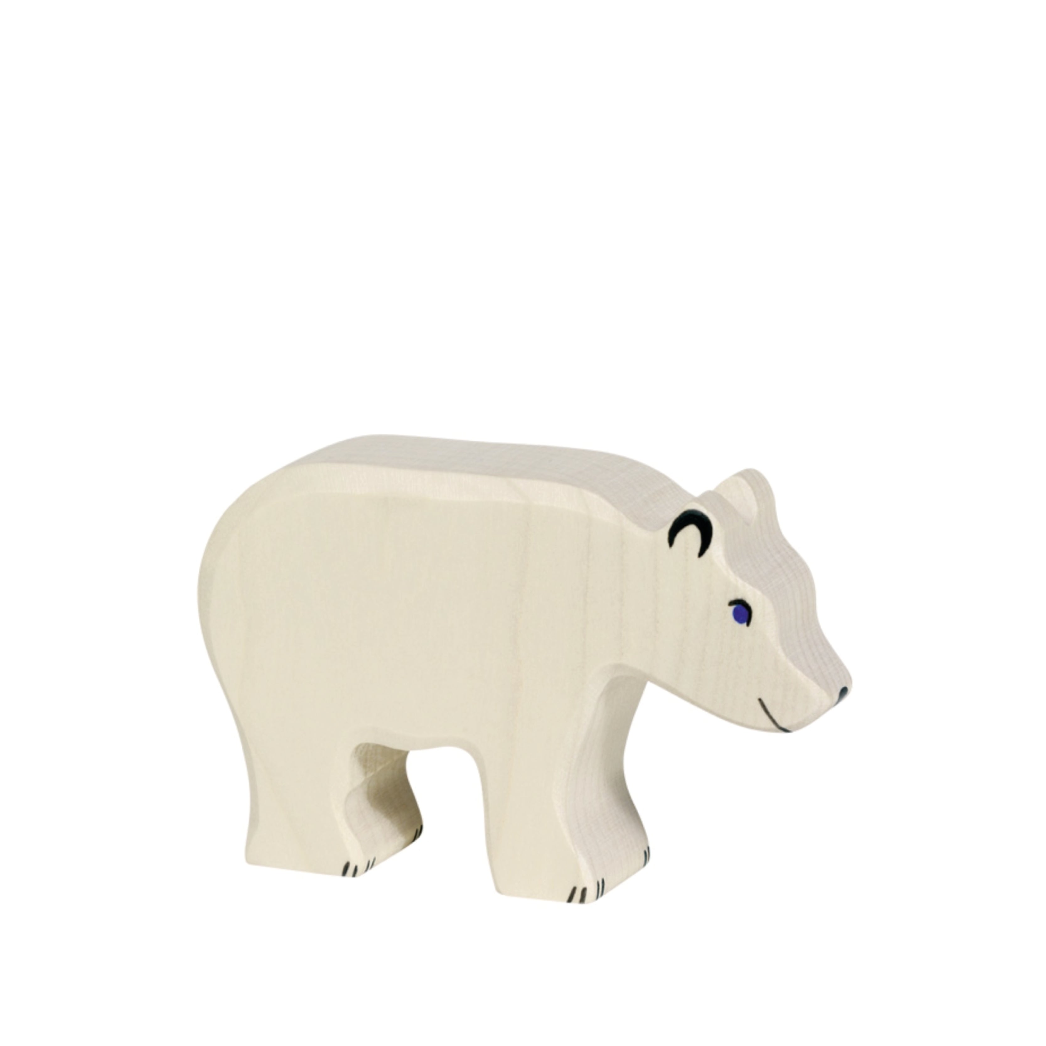 Wooden figure, eating polar bear