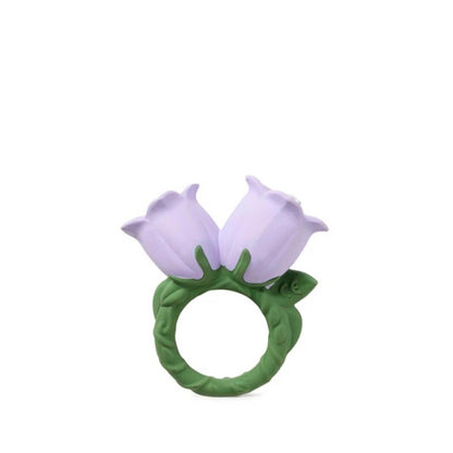 Baby Beißring Teether Cindy die Glockenblume aus Naturkautschuk und von Hand bemalt mit speiseechten Farben - 100% natürlich von Oli und Carol bei kinder und konsorten Düsseldorf