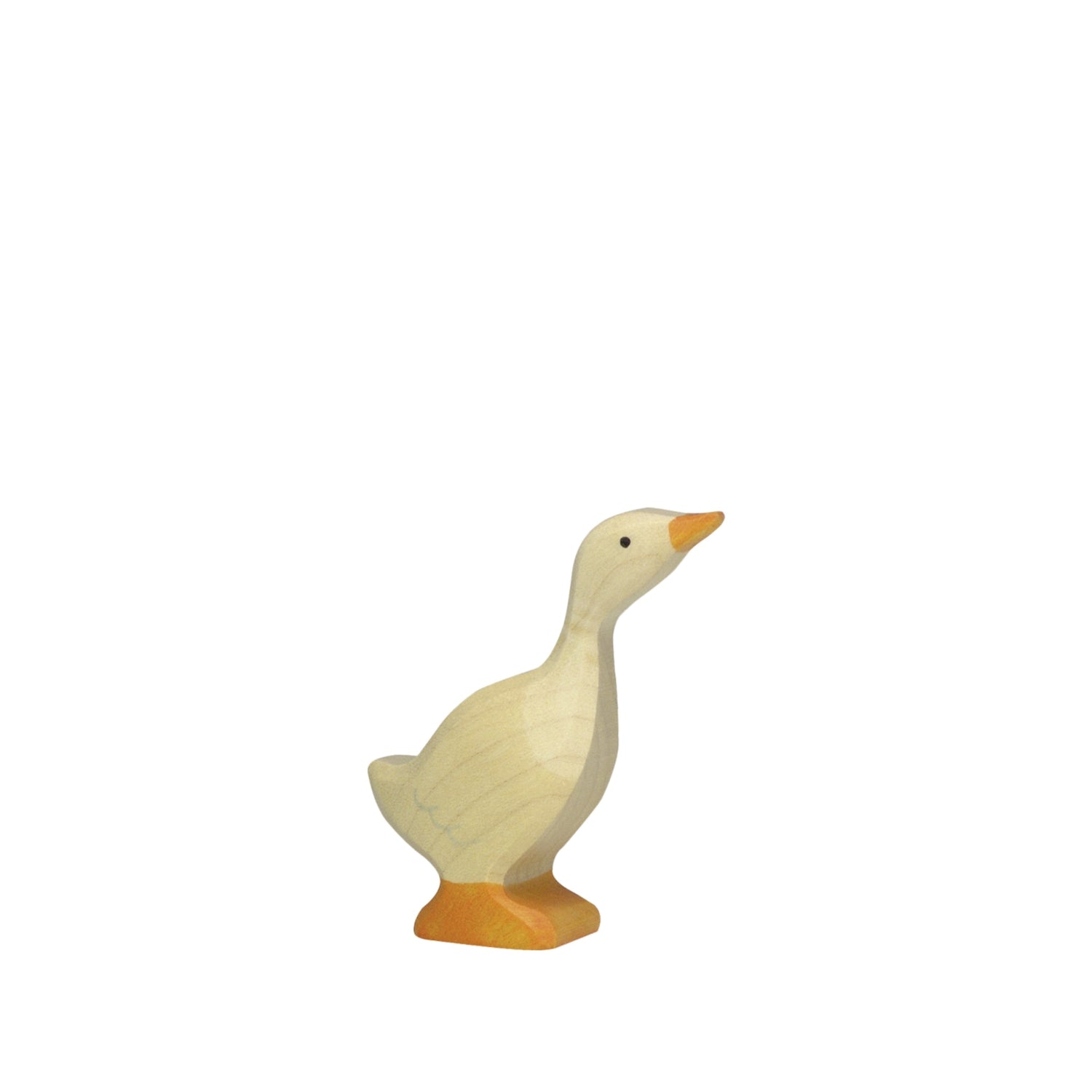 Goki Gollnest und Kiesel Holztiger Holzfigur Gans von Hand geschliffen und mit speiseechten Farben auf Wasserbasis bemalt Handarbeit Goose