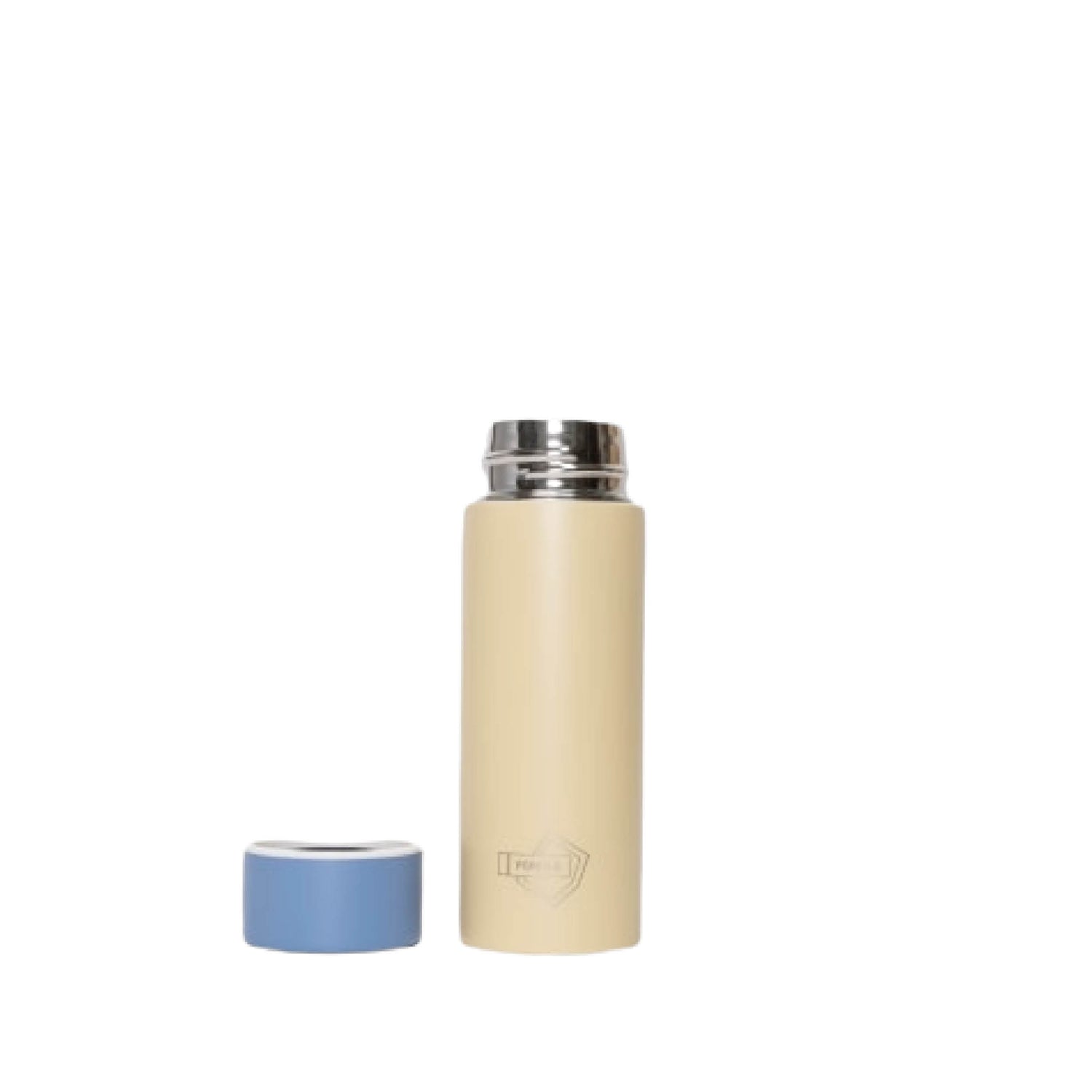 Small thermos bottle in cream/blue mix