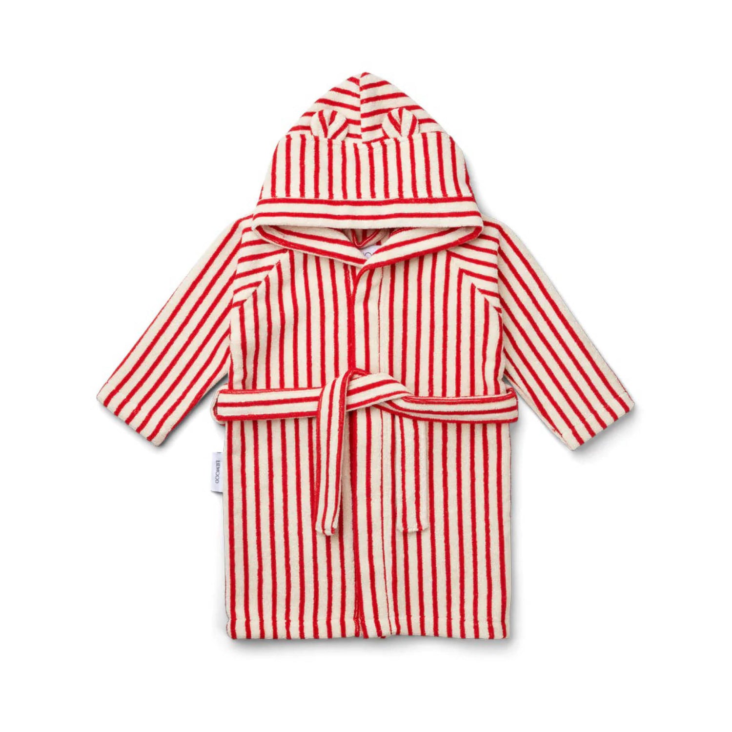 Rollo Bathrobe in apple red/creme de la creme