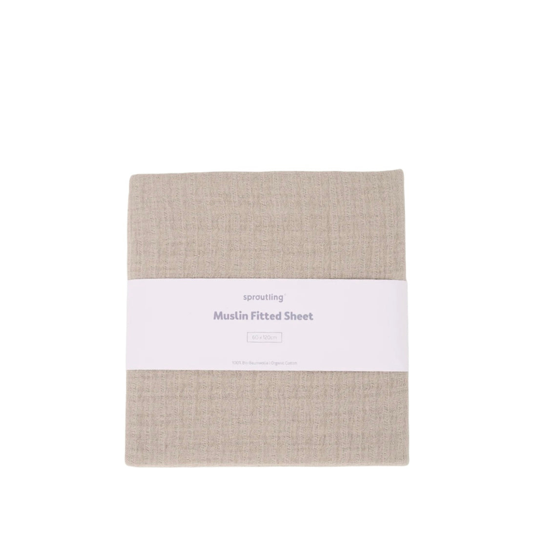 Muslin Fitted Sheet in earth