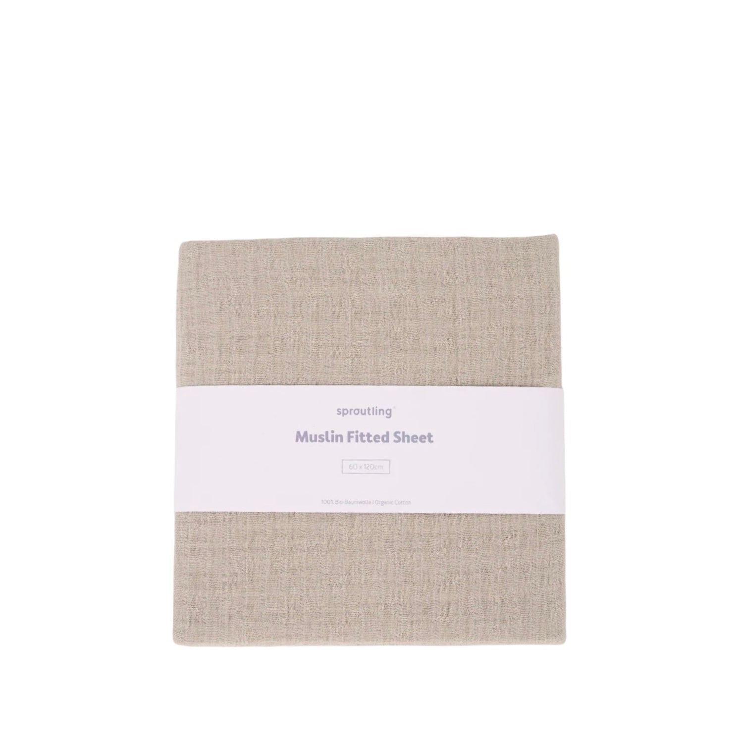 Muslin Fitted Sheet in earth