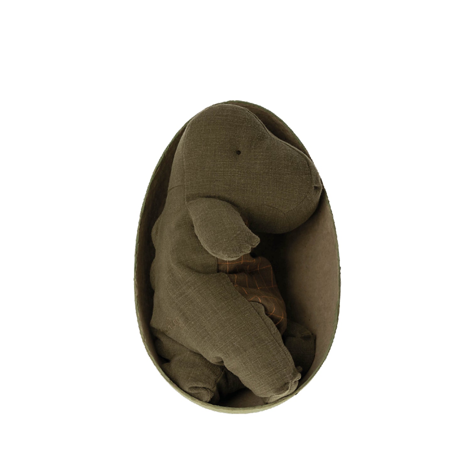 Cuddly toy, Gantosaurus in an egg in forest green