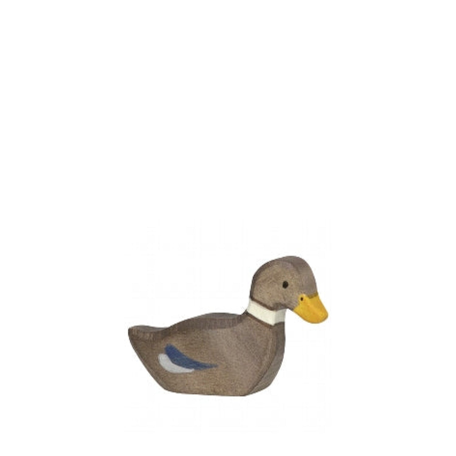 Wooden figure, swimming duck